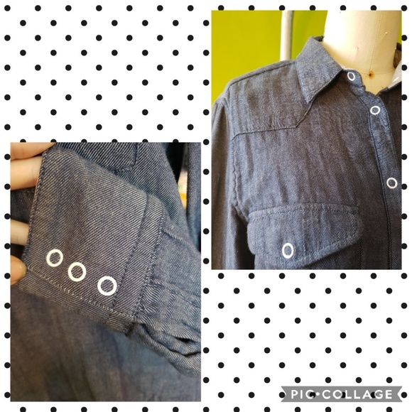 rag & bone Denim Chambray Corbett Western shirt - Picture 5 of 8